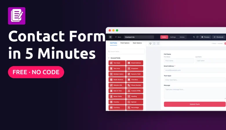How to Create a Contact Form in WordPress (Free, No Code)